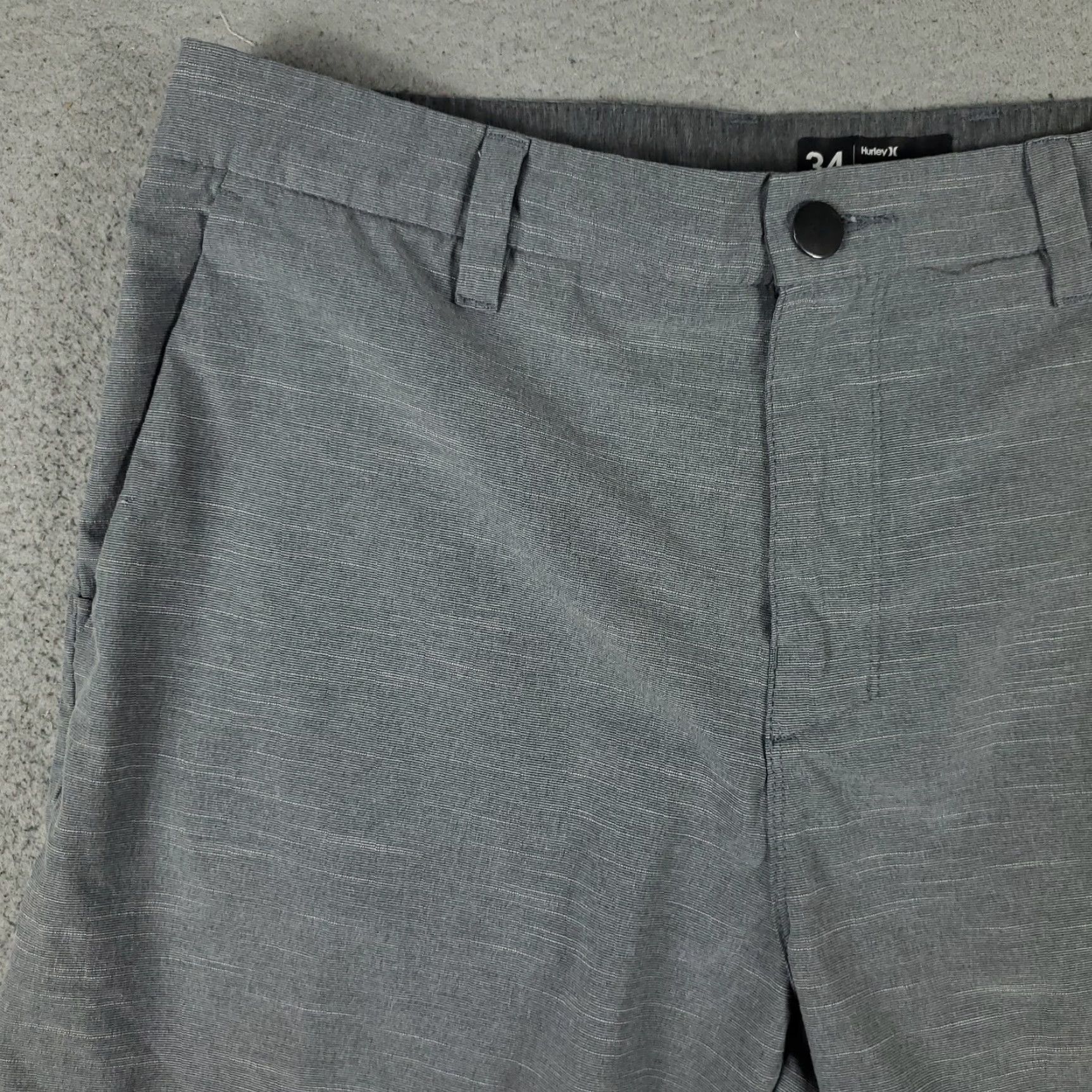 Hurley Hurley Shorts Mens 34 Gray Flat Front Chino Casual Size US 34 / EU 50 - 2 Thumbnail