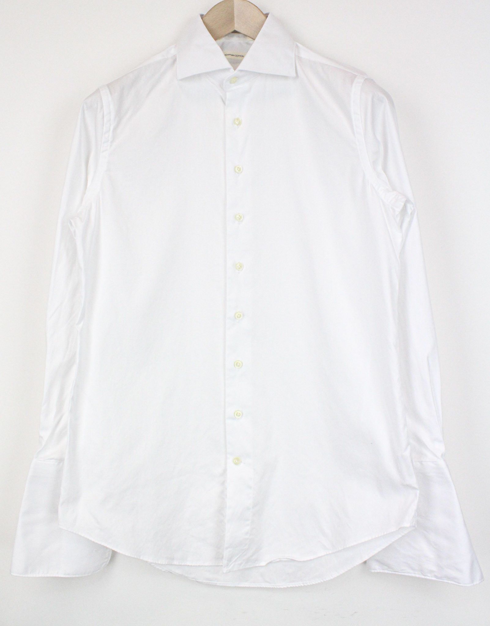 Suitsupply 37 Slim Cotton White Shirt 73691 Size US S / EU 44-46 / 1 - 1 Thumbnail