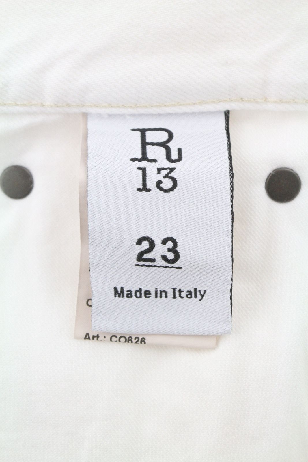 R13 BOYFRIEND 23 Aerin White Cropped Denim Jeans 89848 Size 23" - 9 Thumbnail