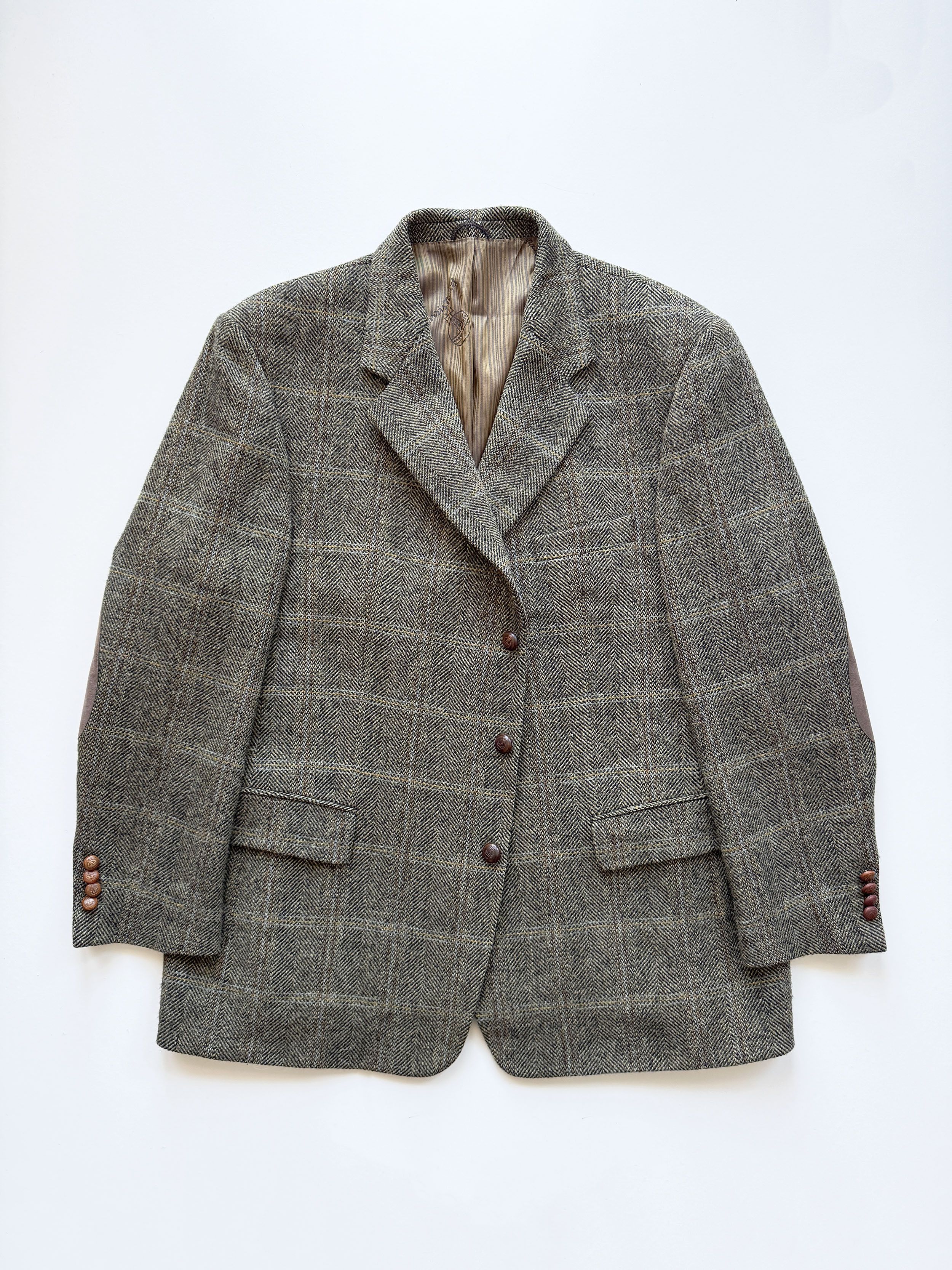 Buy Grey - Signature Harris Tweed British Wool Blazer from