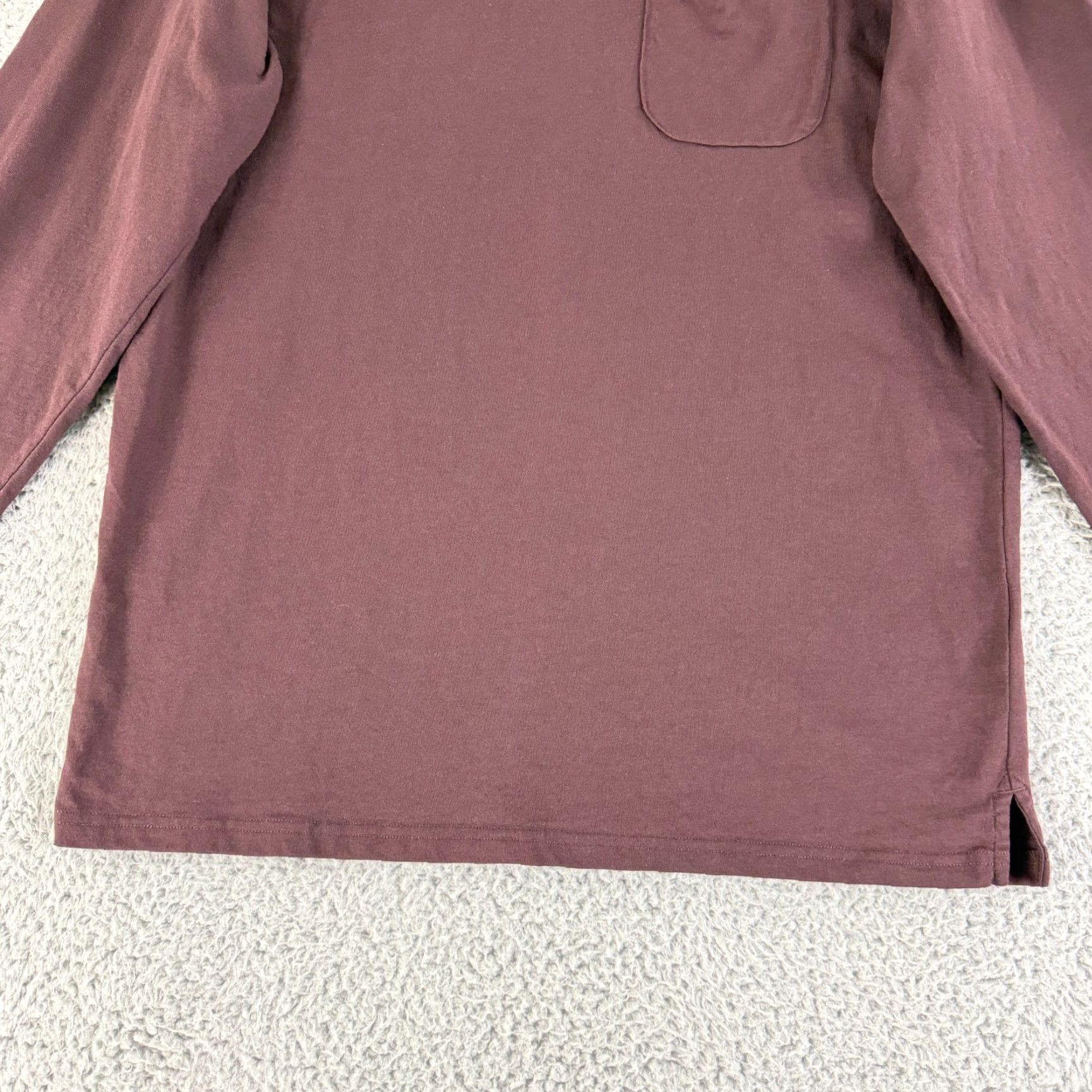 Pendleton Pendleton Deschutes T-Shirt Mens Small Maroon Long Sleeve Crew Neck Pocket Size US S / EU 44-46 / 1 - 4 Thumbnail
