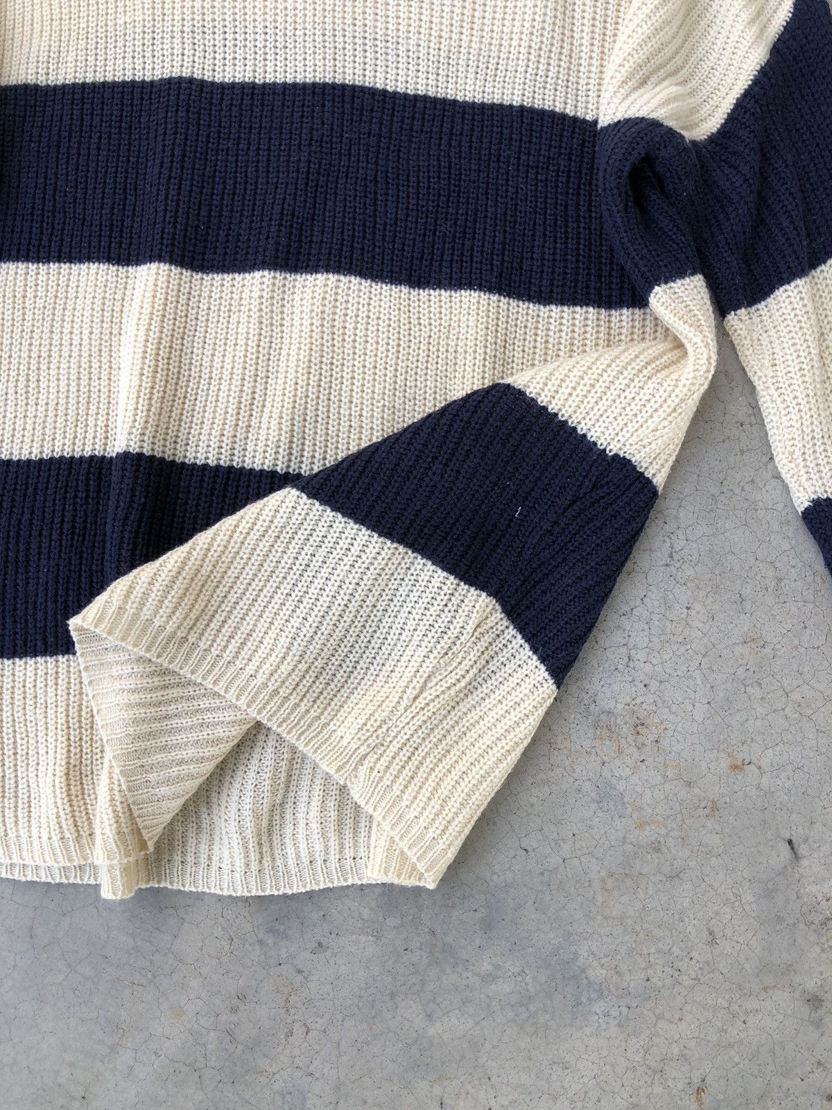 Japanese Brand Vintage Stripe Knitsweater, Coats, Jacket Pullover Size US XL / EU 56 / 4 - 13 Thumbnail