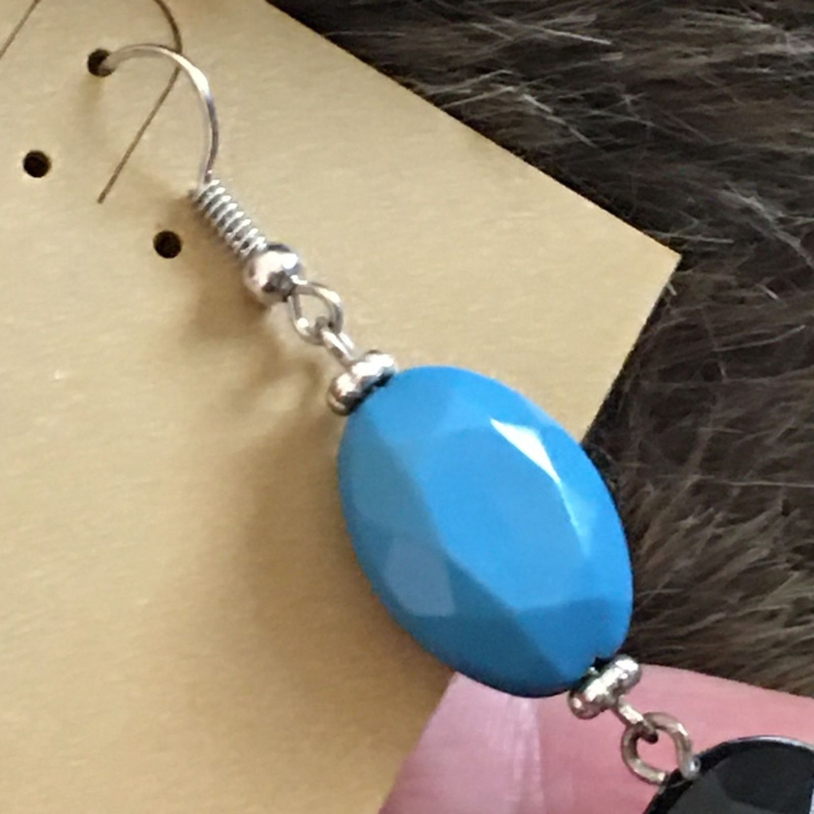 Jewelry Multi tone faceted plastic bead drop earrings Size ONE SIZE - 3 Thumbnail