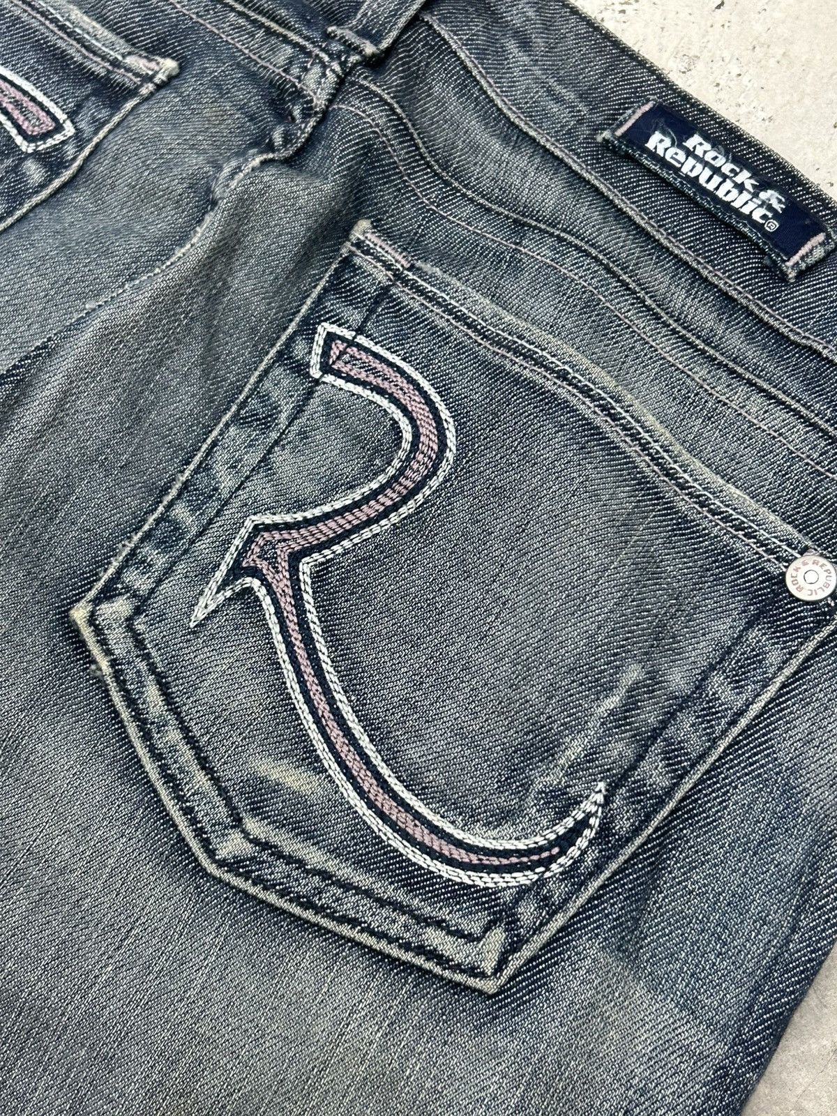 Hysteric Glamour Vintage Extreme Flare Jeans Rock Republic Sanforized Denim Size US 31 - 16 Thumbnail