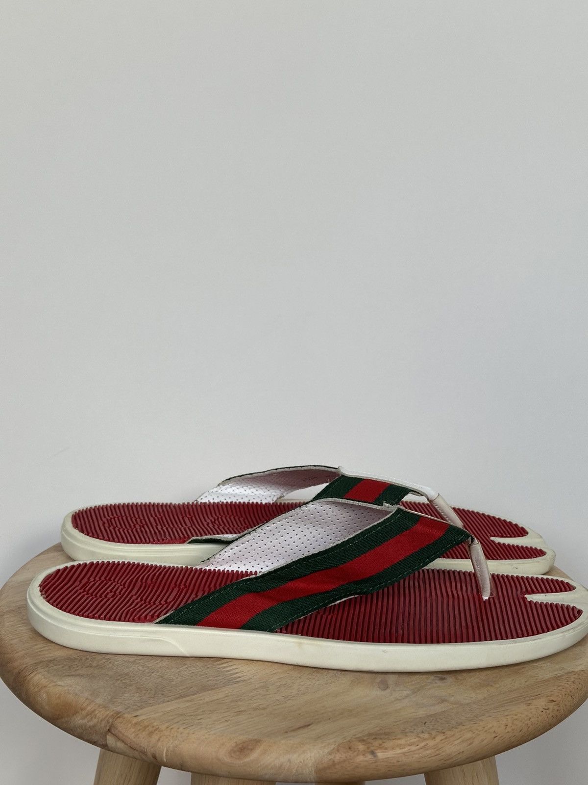 Gucci Gucci web trimm sandals flip flops thongs Size US 13 / EU 46 - 3 Thumbnail