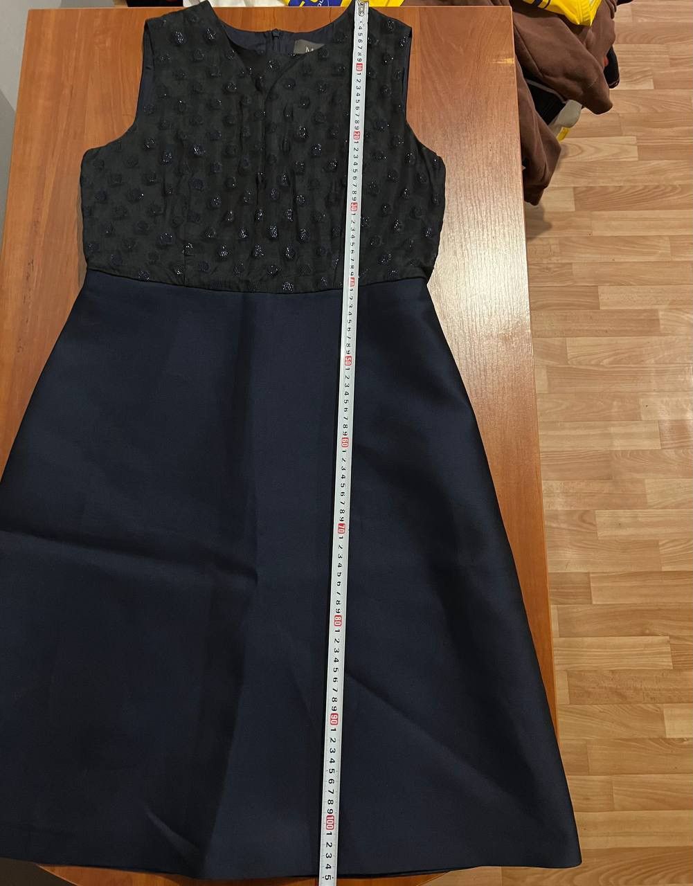Max Mara PIANOFORTE BY MAX MARA NAVY SOLID EVENING MIDI DRESS SZ US12 Size XL / US 12-14 / IT 48-50 - 10 Thumbnail