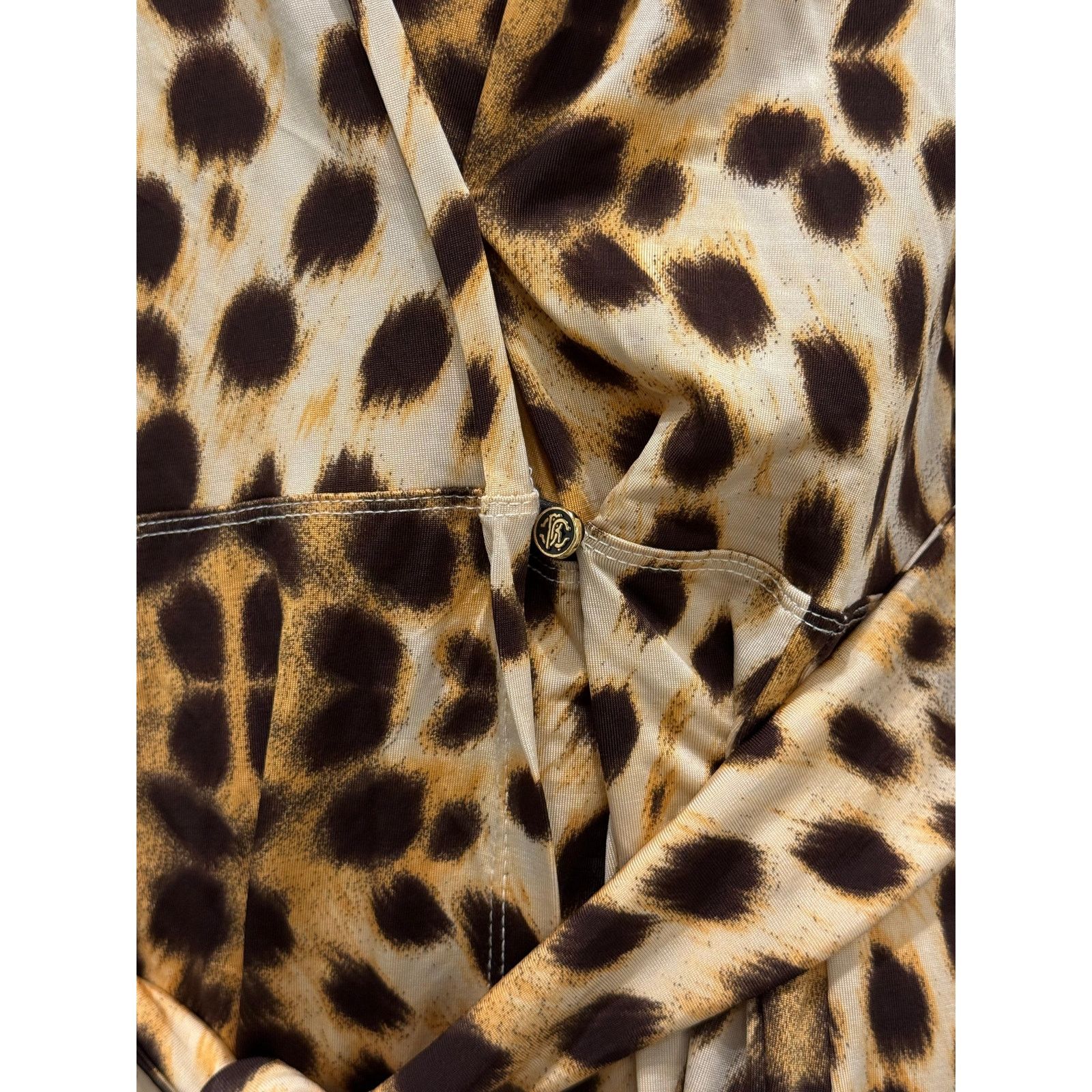 2000s Roberto Cavalli leopard print dress
