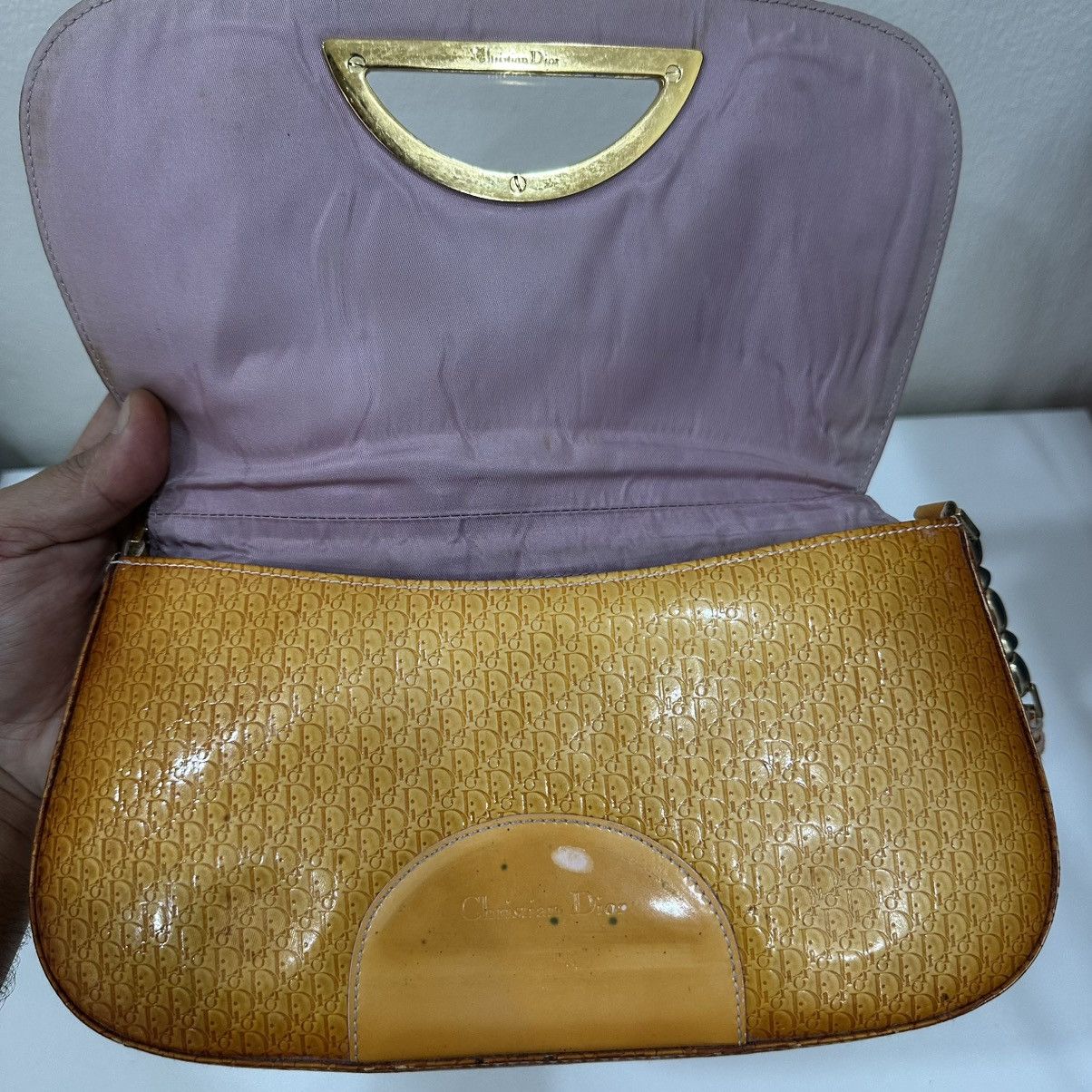 Dior ‼️LD‼️ CHRISTIAN DIOR MALICE OBLIQUE PATENT LEATHER SHOULDER Size ONE SIZE - 17 Thumbnail