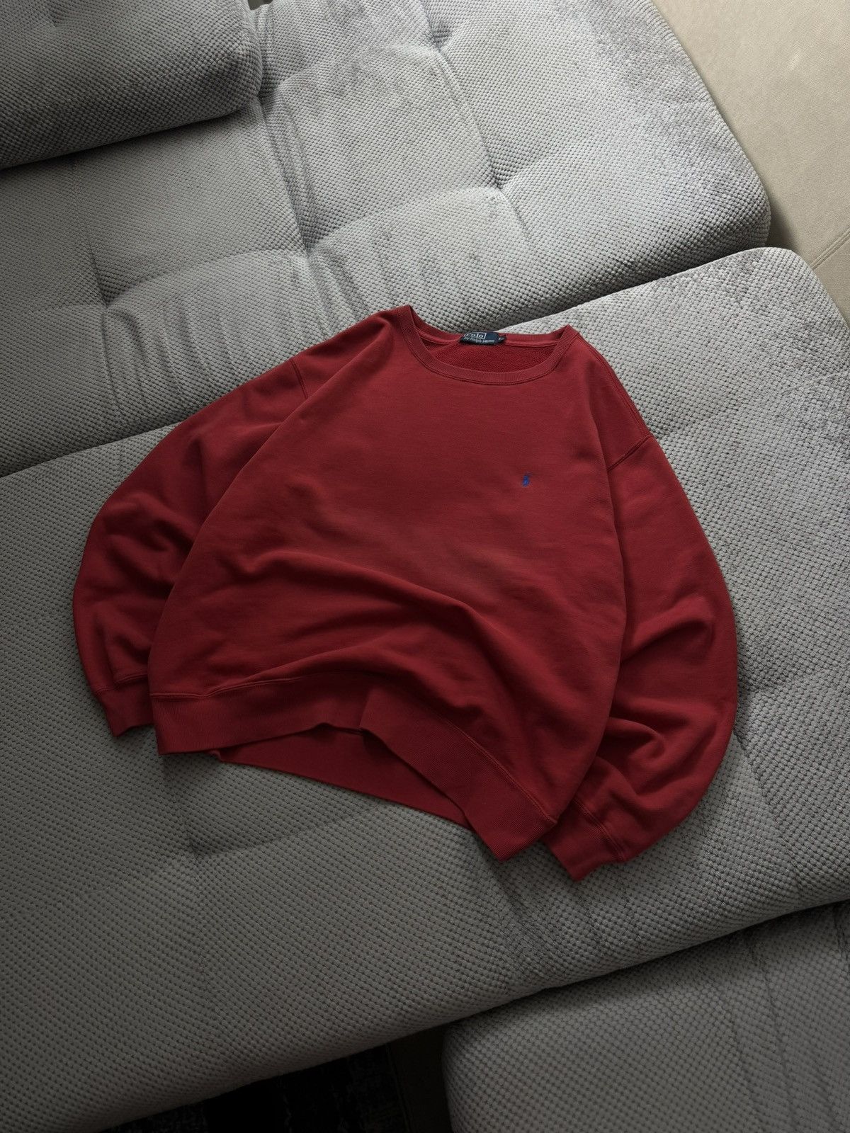 Polo Ralph Lauren × Ralph Lauren × Vintage Polo Ralph Lauren Vintage Red Sweatshirt Size US XL / EU 56 / 4 - 2 Thumbnail