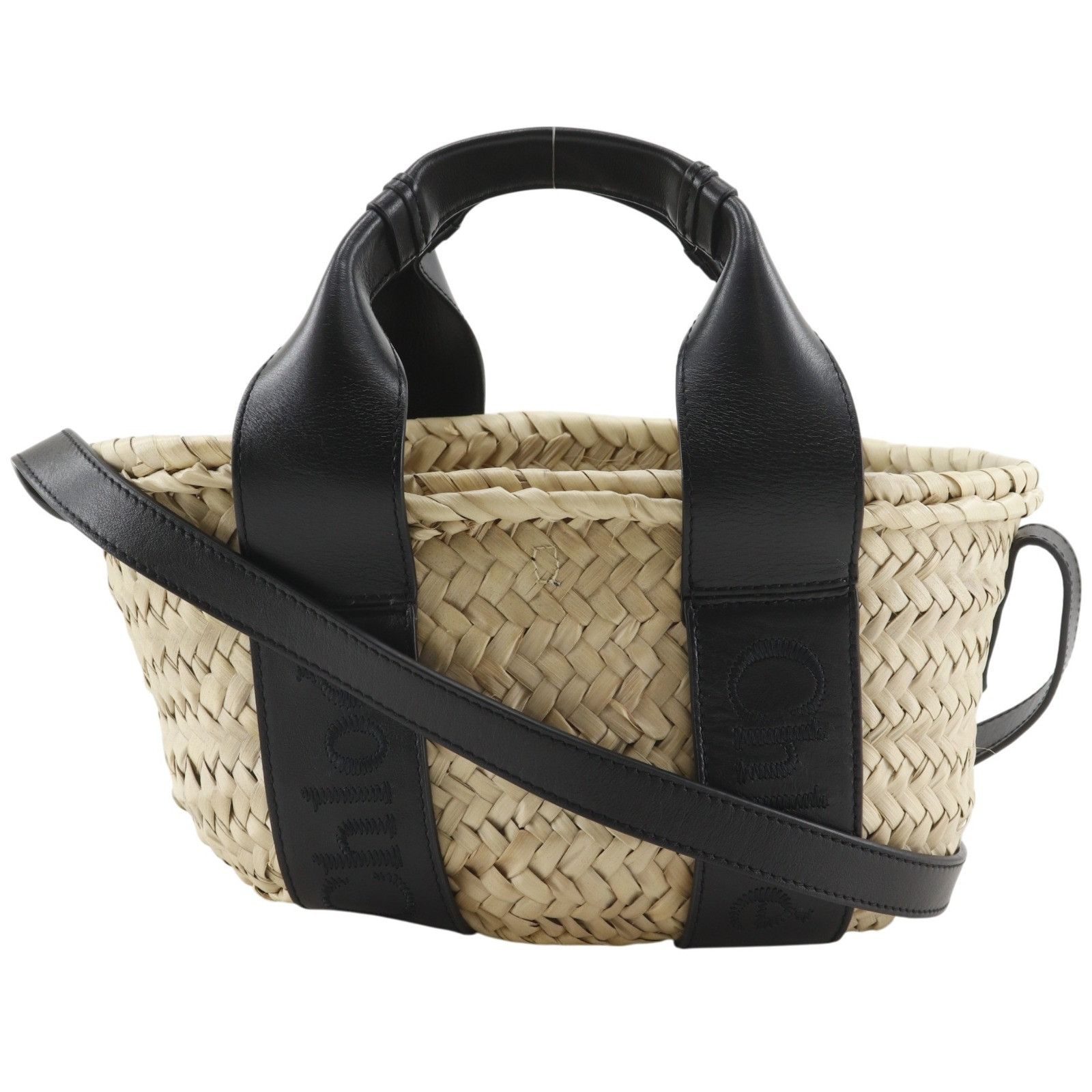 Chloe Chloe Chloe Sense Small Basket Raffia Small Handbag Plant-based Handbag CHC23SS304J66001 DUTY FREE for USA Size ONE SIZE - 1 Thumbnail