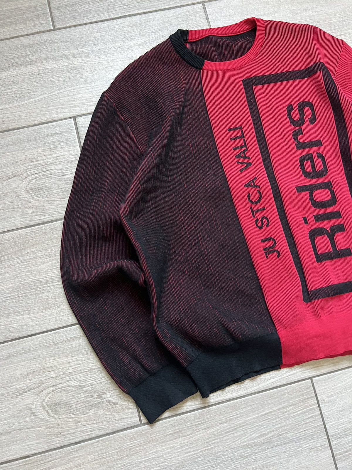 Just Cavalli Just Cavalli Sweatshirt Knit Rare Big Logo 3D red/black Size US XL / EU 56 / 4 - 7 Thumbnail