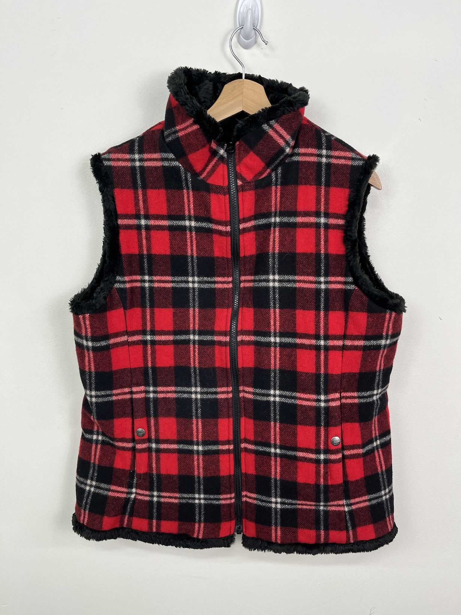 The North Face Vintage WOolrich Checkered Vest Sherpa Lined Full Zip Fleece Vest Size S (womens L) Size US S / EU 44-46 / 1 - 1 Thumbnail