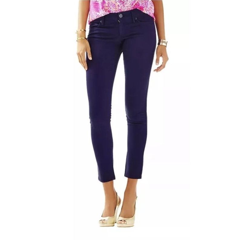Lilly Pulitzer Lilly Pulitzer Navy Blue Jeans | Size 00 Size 24" / US 00 / IT 34 - 5 Thumbnail