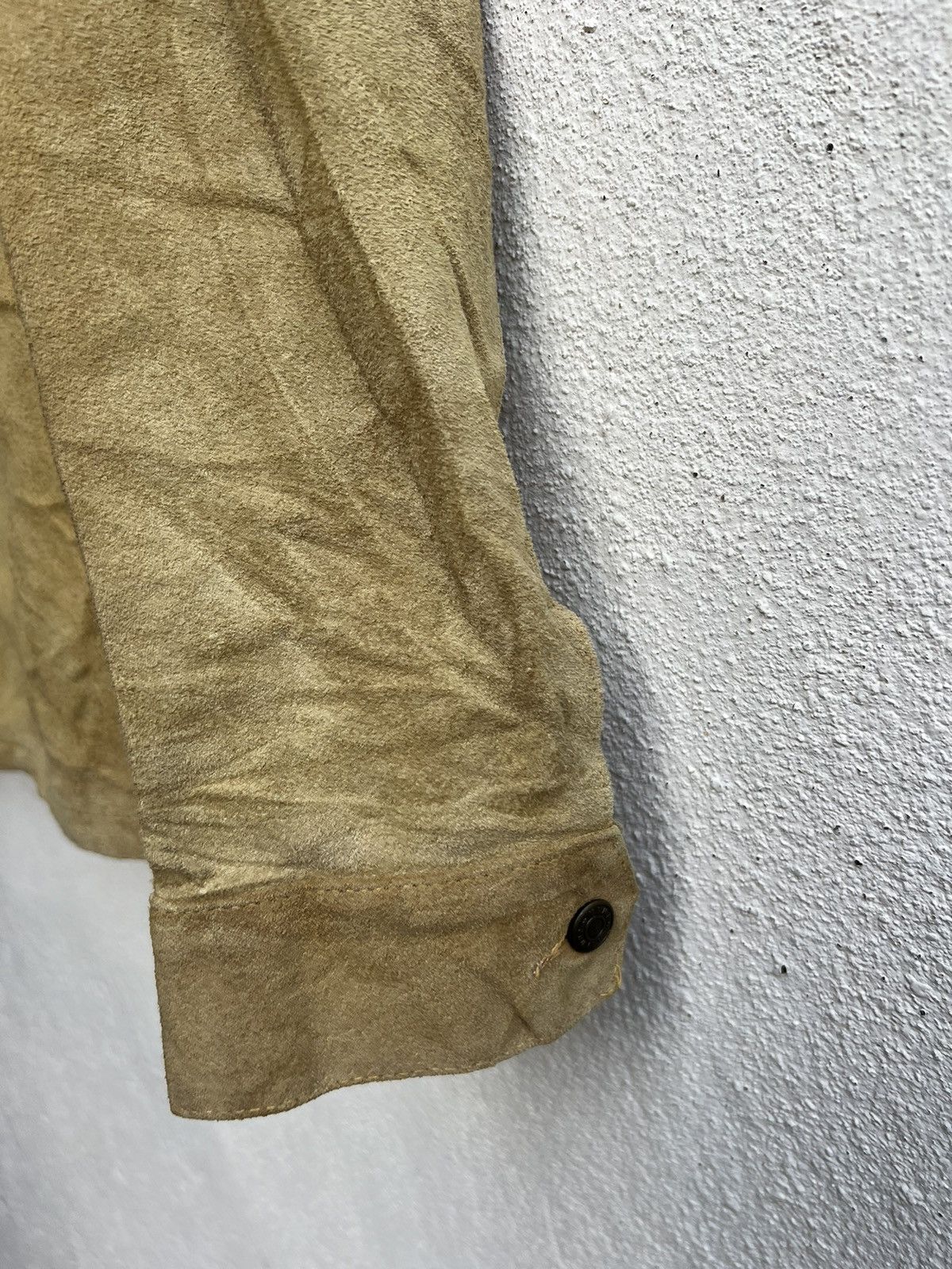 Leather RARE! Vintage Vent Couvert Paris Patina Suede Leather Shirt Size US M / EU 48-50 / 2 - 9 Thumbnail