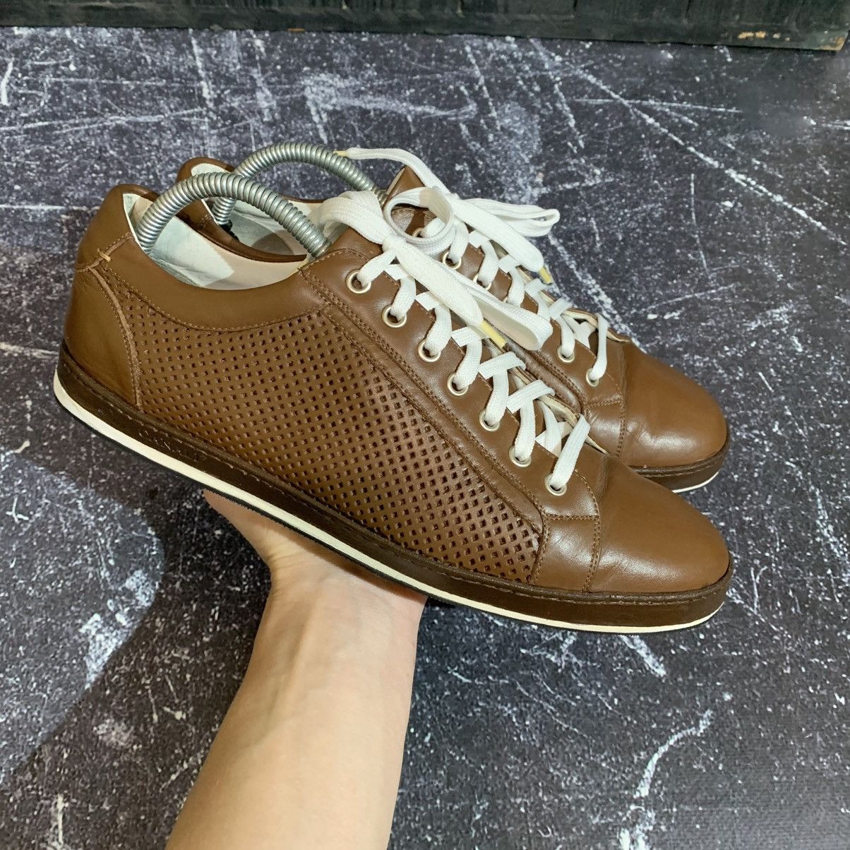 Canali Canali Leather men’s Sneakers Size 41 EU Size US 7.5 / EU 40-41 - 2 Thumbnail