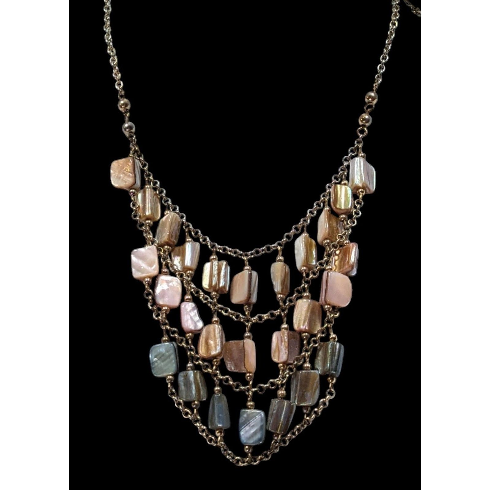 Other Mermaidcore Pastel Rainbow Ombre Shell Bib Necklace Size ONE SIZE - 1 Thumbnail