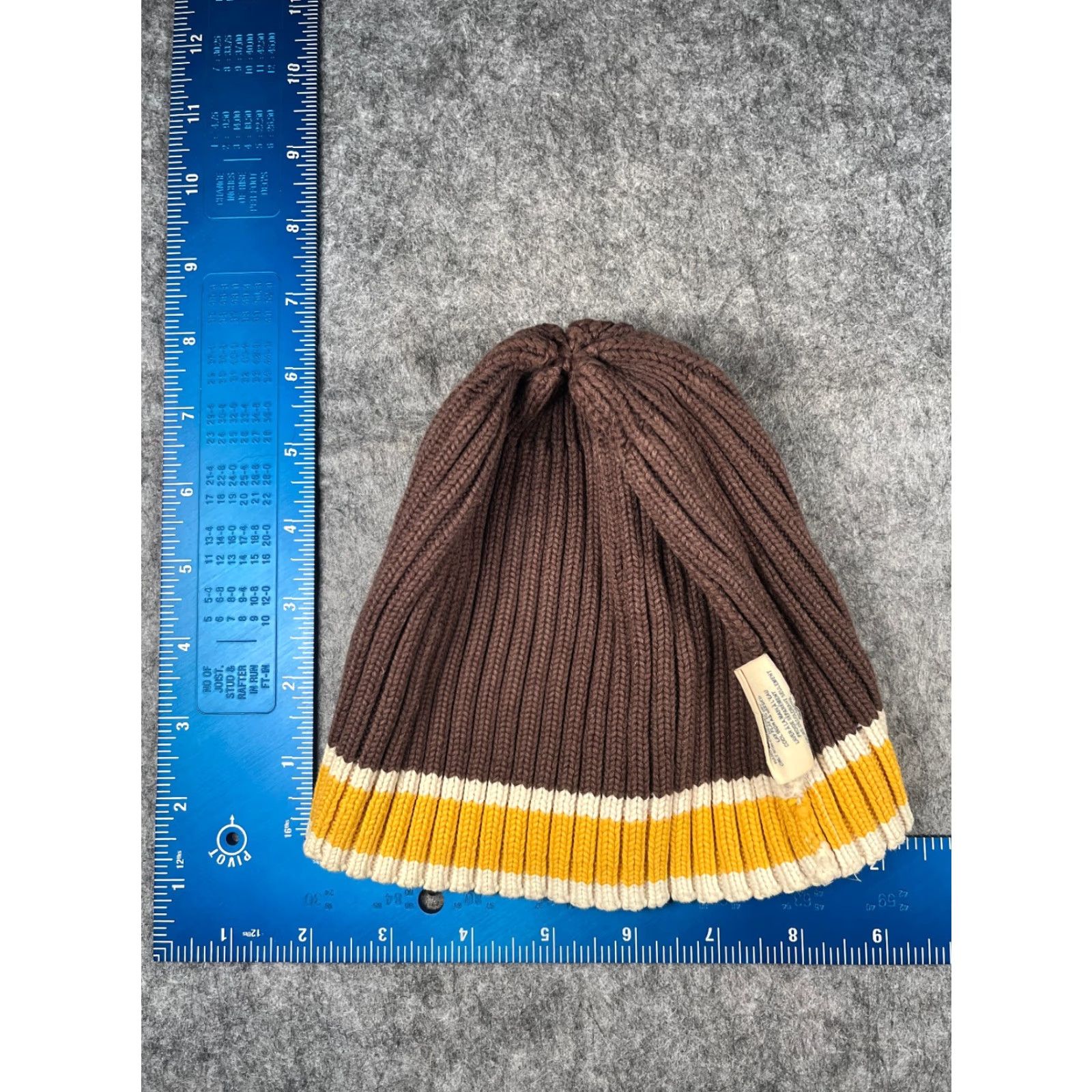 American Eagle Outfitters American Eagle Outfitters Beanie Hat Adult One Size Brown Cotton Knit Size ONE SIZE - 4 Thumbnail
