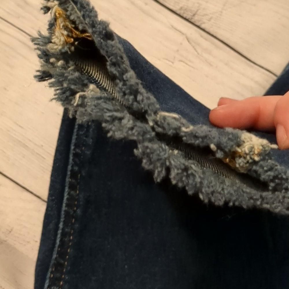 Free People Free people deep indigo fringe ankle jeans size 30 Size 30" / US 8 / IT 44 - 4 Thumbnail