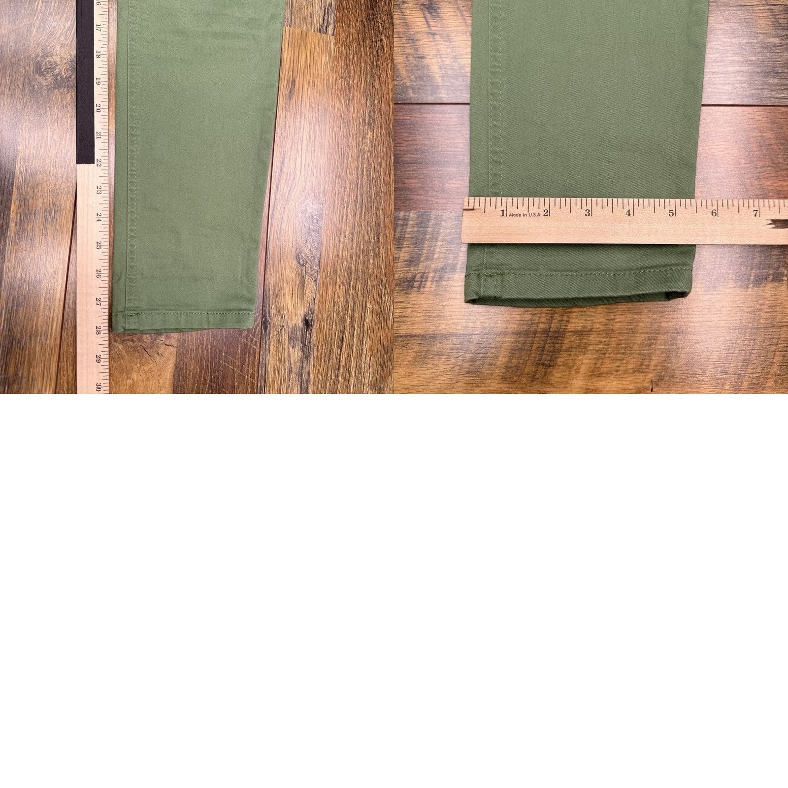Vintage Democracy Ankle Skimmer Jeans Women 8 Green Slim 5-Pocket Denim Medium Wash Belt Loops Modern VINTAGE? Size 30" / US 8 / IT 44 - 9 Thumbnail