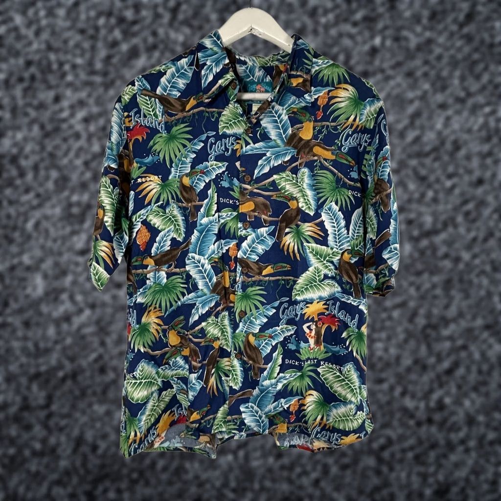 Reyn Spooner VINTAGE Reyn Spooner Garys Island Hawaiian Shirt Medium Tropical Print Button-Up Size US M / EU 48-50 / 2 - 1 Thumbnail