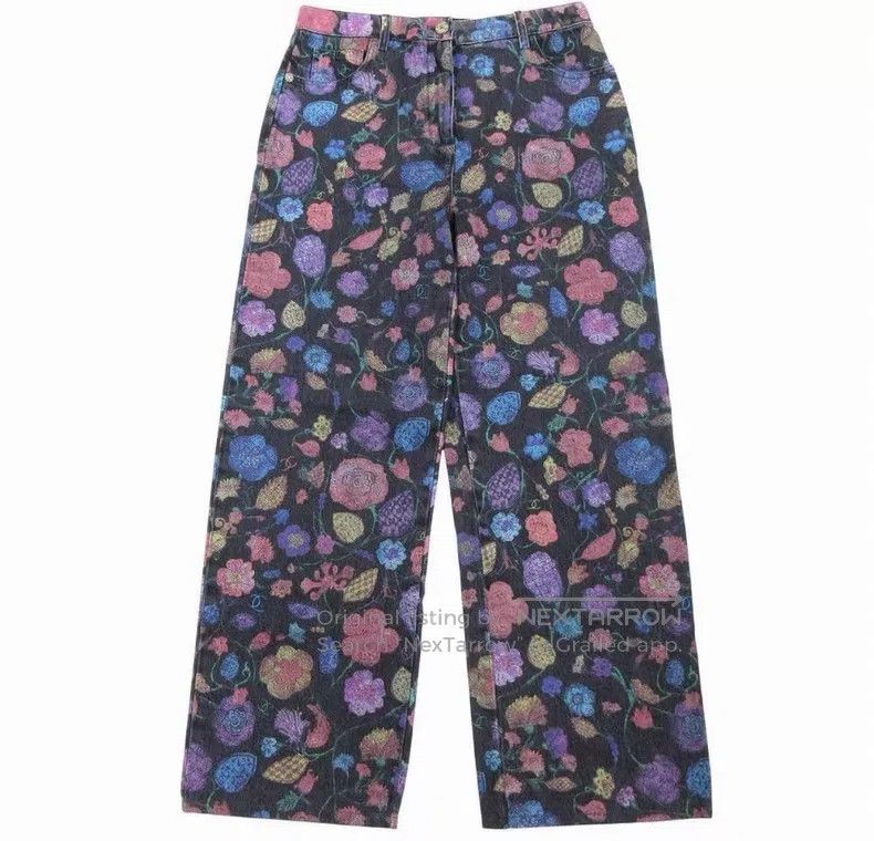 Chanel Chanel 21A colourful floral jeans Size 24" / US 00 / IT 34 - 8 Thumbnail