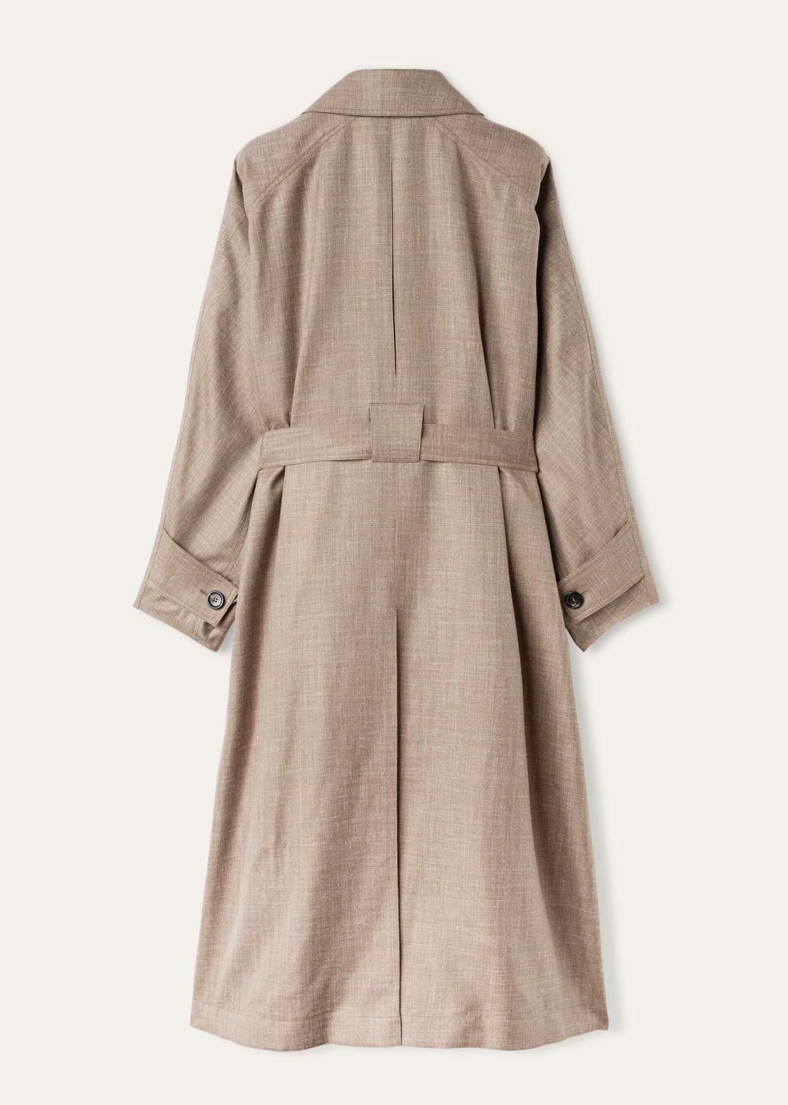 Loro Piana o1srvl11e0425 FAN6605 Double-Breasted Trench Coat Size S / US 4 / IT 40 - 2 Thumbnail