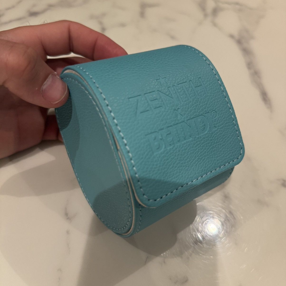 ZENITH Zenith x Bhindi Leather Watch Travel Case in Tiffany Blue Size ONE SIZE - 3 Thumbnail