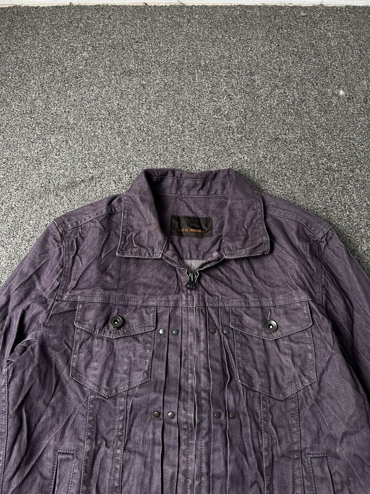 Issey Miyake Tete Homme Issey Miyake Studded Type 2 Denim Jacket Size US M / EU 48-50 / 2 - 3 Thumbnail