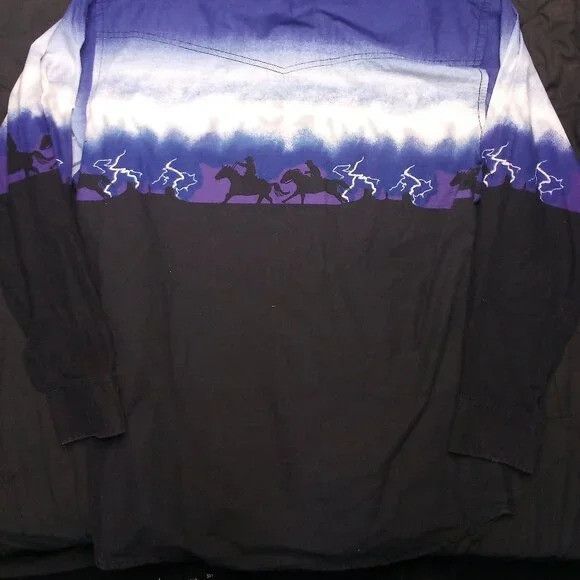Vintage Vintage Express Rider Storm Cowboys Horseback Button Shirt Size US L / EU 52-54 / 3 - 5 Thumbnail