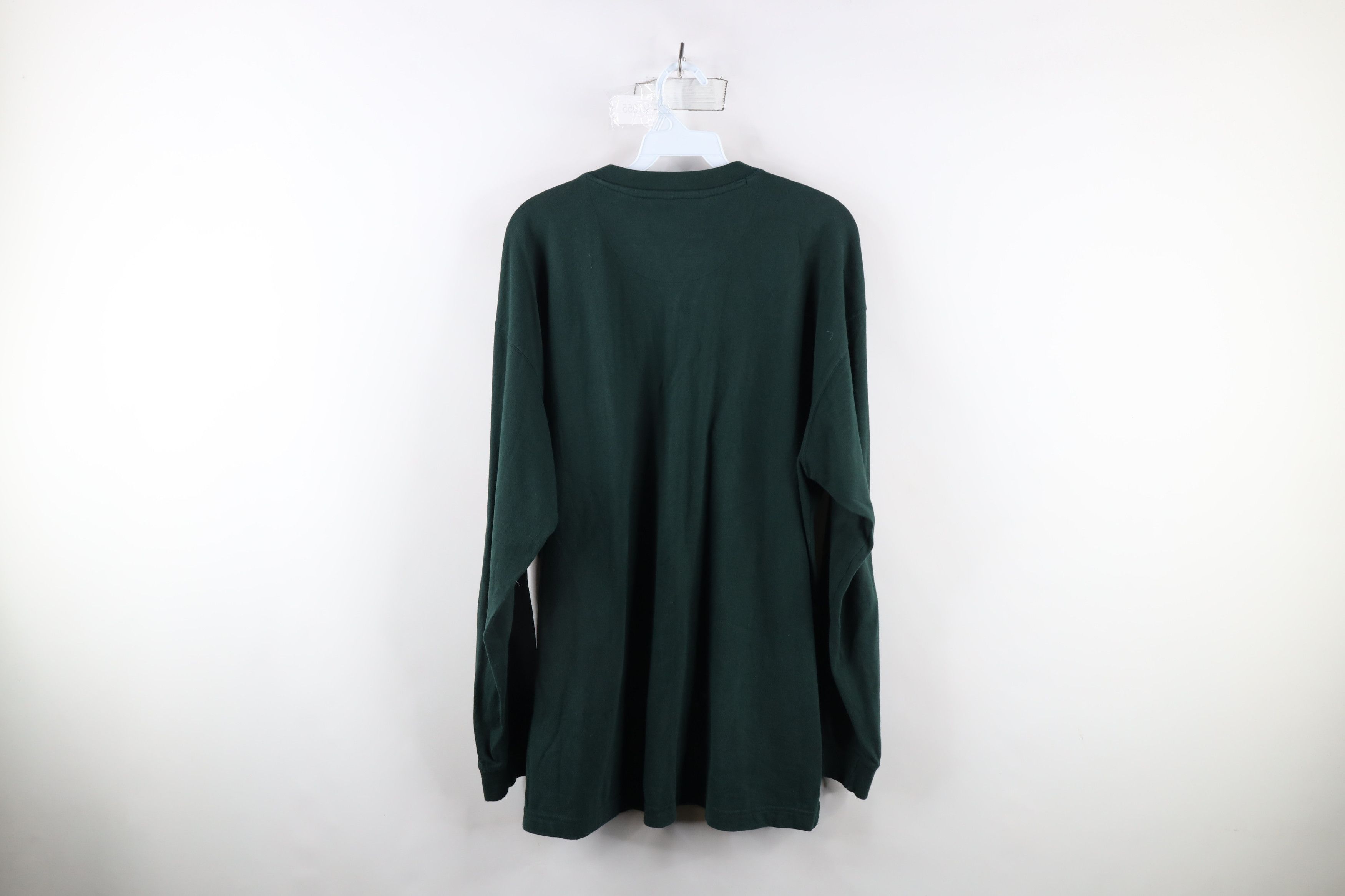 Vintage Vintage 90s Streetwear Long Sleeve Henley T-Shirt Green Size US M / EU 48-50 / 2 - 9 Thumbnail