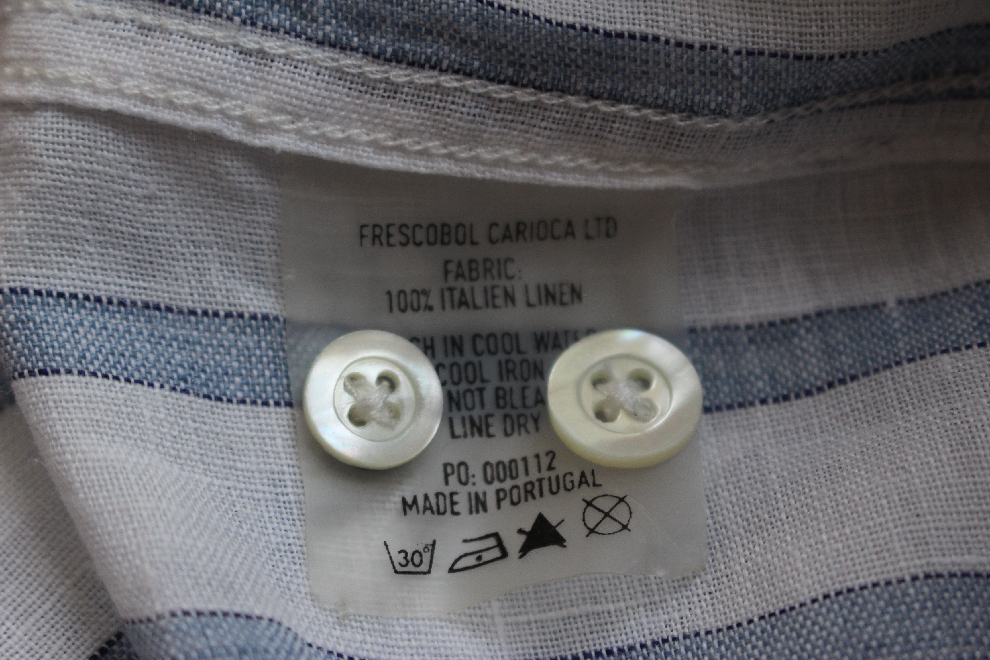 Frescobol Carioca Striped linen shirt Size US L / EU 52-54 / 3 - 4 Thumbnail