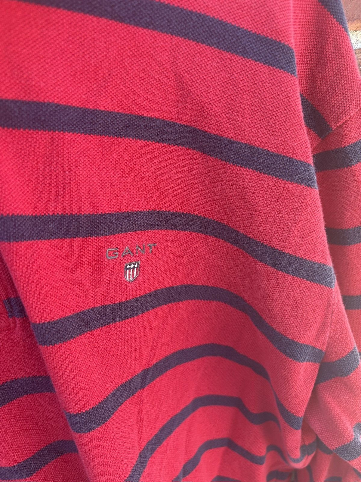 Gant GANT Long-sleeve Polo Vintage Streetwear Size XL Red Blue Size US XL / EU 56 / 4 - 2 Thumbnail