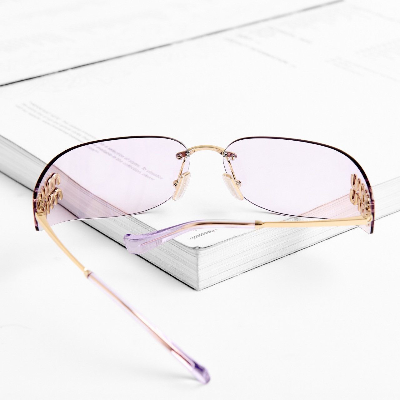 Miu Miu MIU MIU 0MU A51S ZVN90O SUNGLASSES Size ONE SIZE - 7 Thumbnail