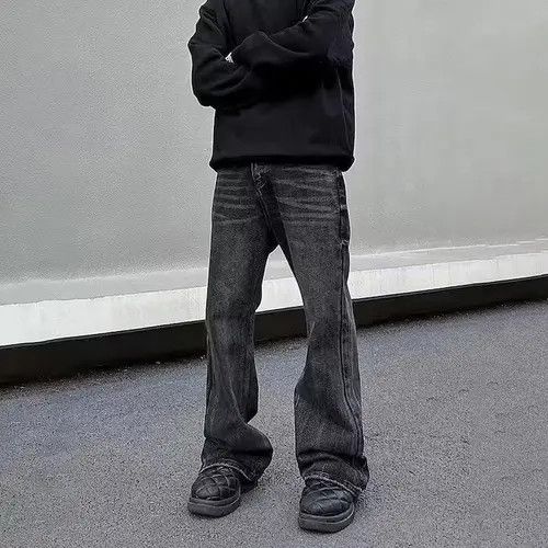 Japanese Brand × Jean Washed Black Stacked Denim Jeans Size US 32 / EU 48 - 4 Thumbnail