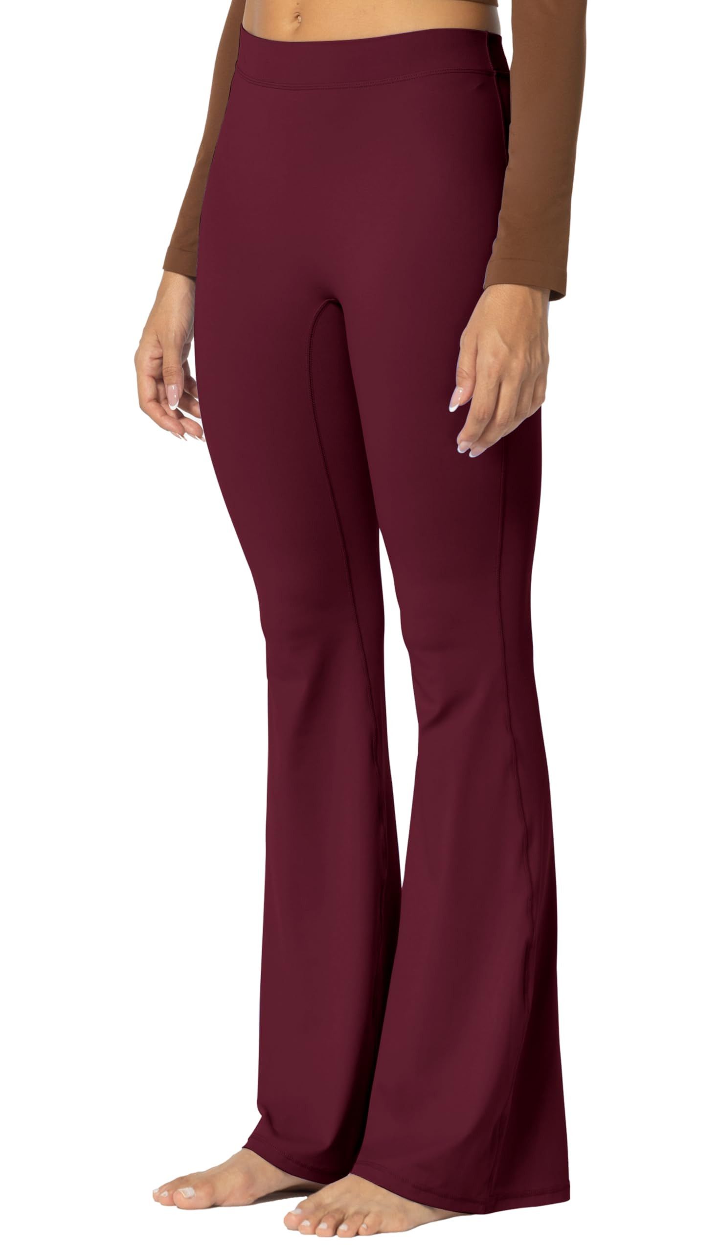 Vintage Flare Leggings, Crossover Yoga Pants with Tummy Control Size 35" - 1 Thumbnail