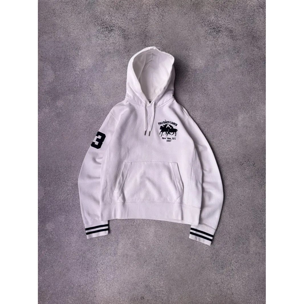 Polo Ralph Lauren VTG Polo Ralph Lauren New York Club White Hoodie Size US S / EU 44-46 / 1 - 1 Thumbnail
