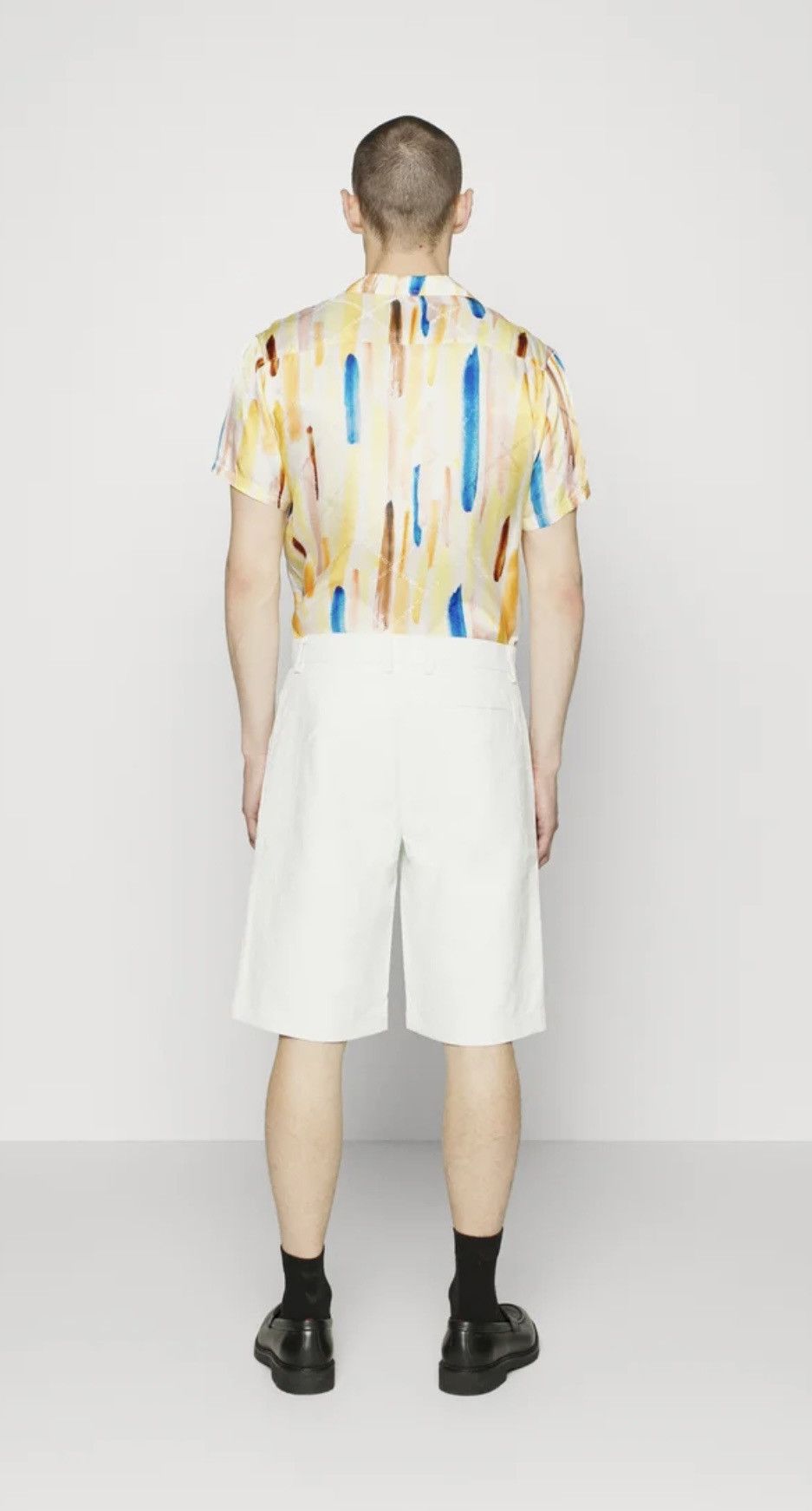 Han Kjobenhavn SS21 !DS! Han Kjobenhavn White Croc Suit Wide Leg Shorts Size US 32 / EU 48 - 4 Thumbnail