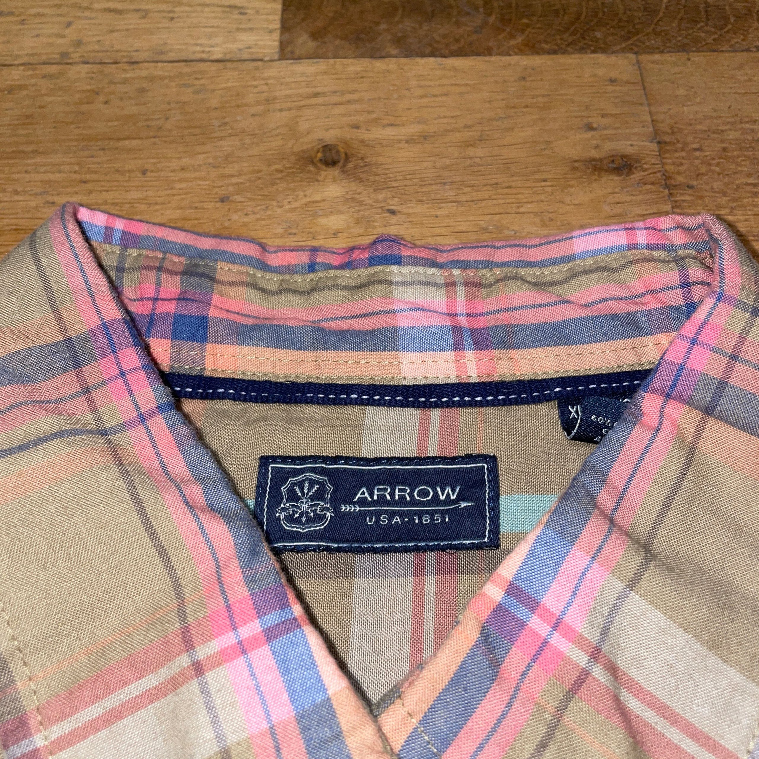 Arrow × Vintage ARROW MEN'S SHIRT LONG SLEEVE CHECKED Size. XL Size US XL / EU 56 / 4 - 2 Thumbnail