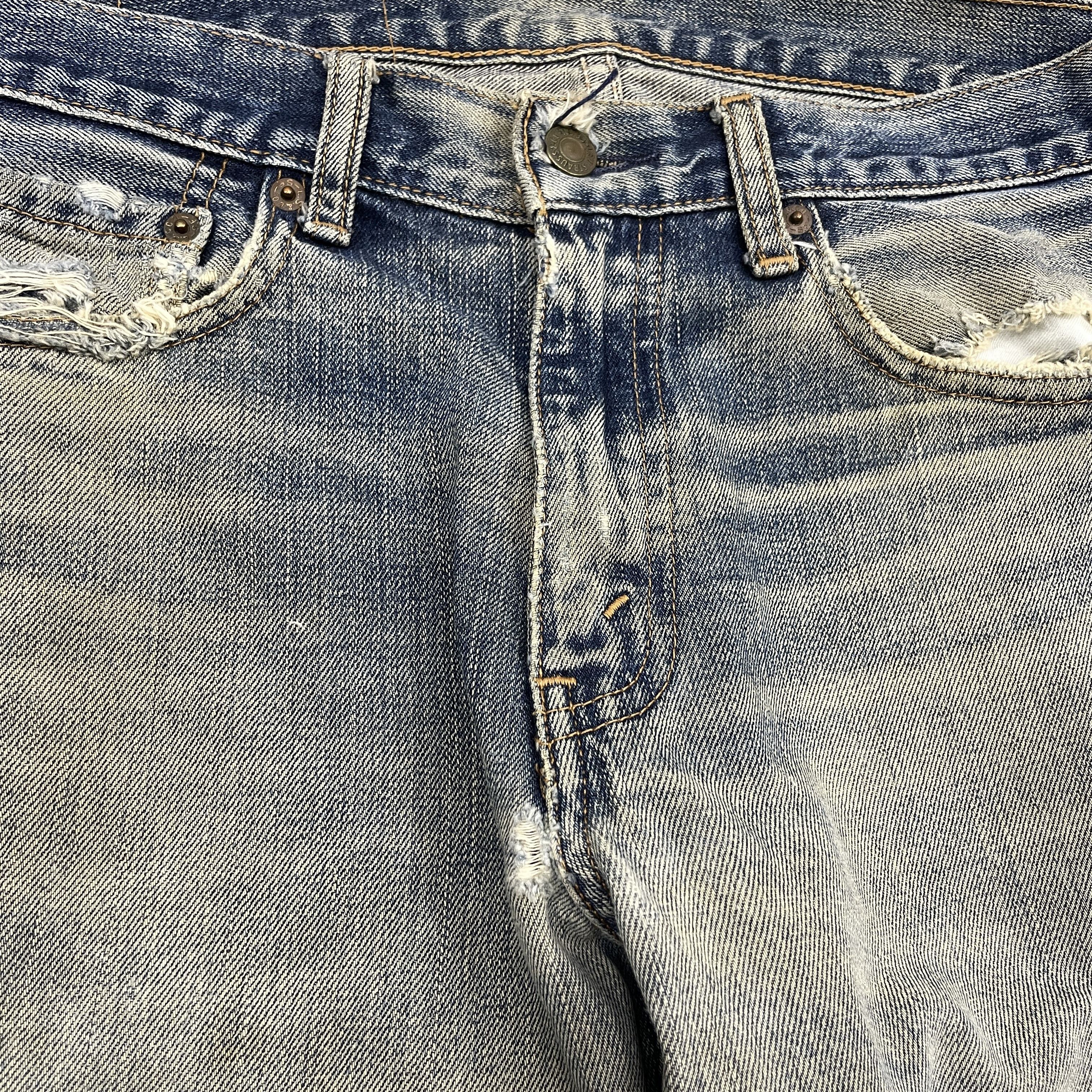 Levi's × Vintage Vintage Levi's 505 Faded Distressed Jeans - WC329 Size US 30 / EU 46 - 6 Thumbnail
