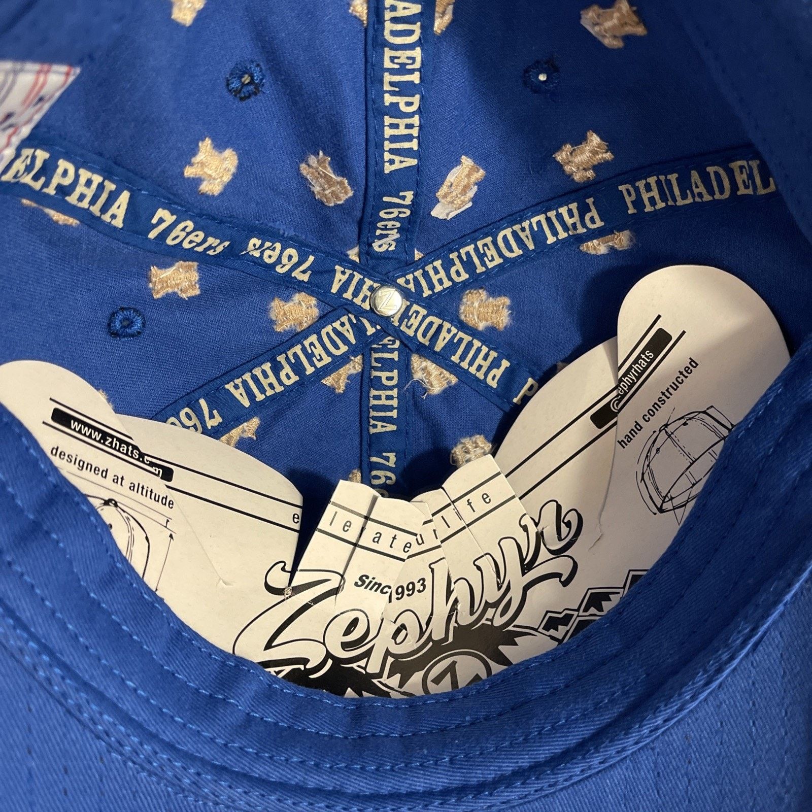 Zephyr Zephyr Women Cap Philadelphia 76ers Strapback Hat New Size ONE SIZE - 8 Thumbnail