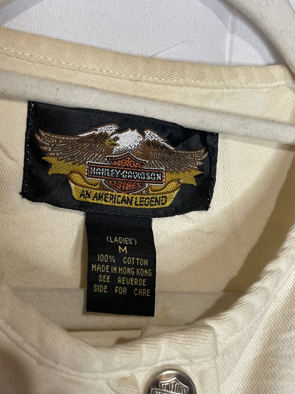 Harley Davidson 1998 Harley Davidson Button Up Zipper Biker Jacket Vintage Size US M / EU 48-50 / 2 - 4 Thumbnail