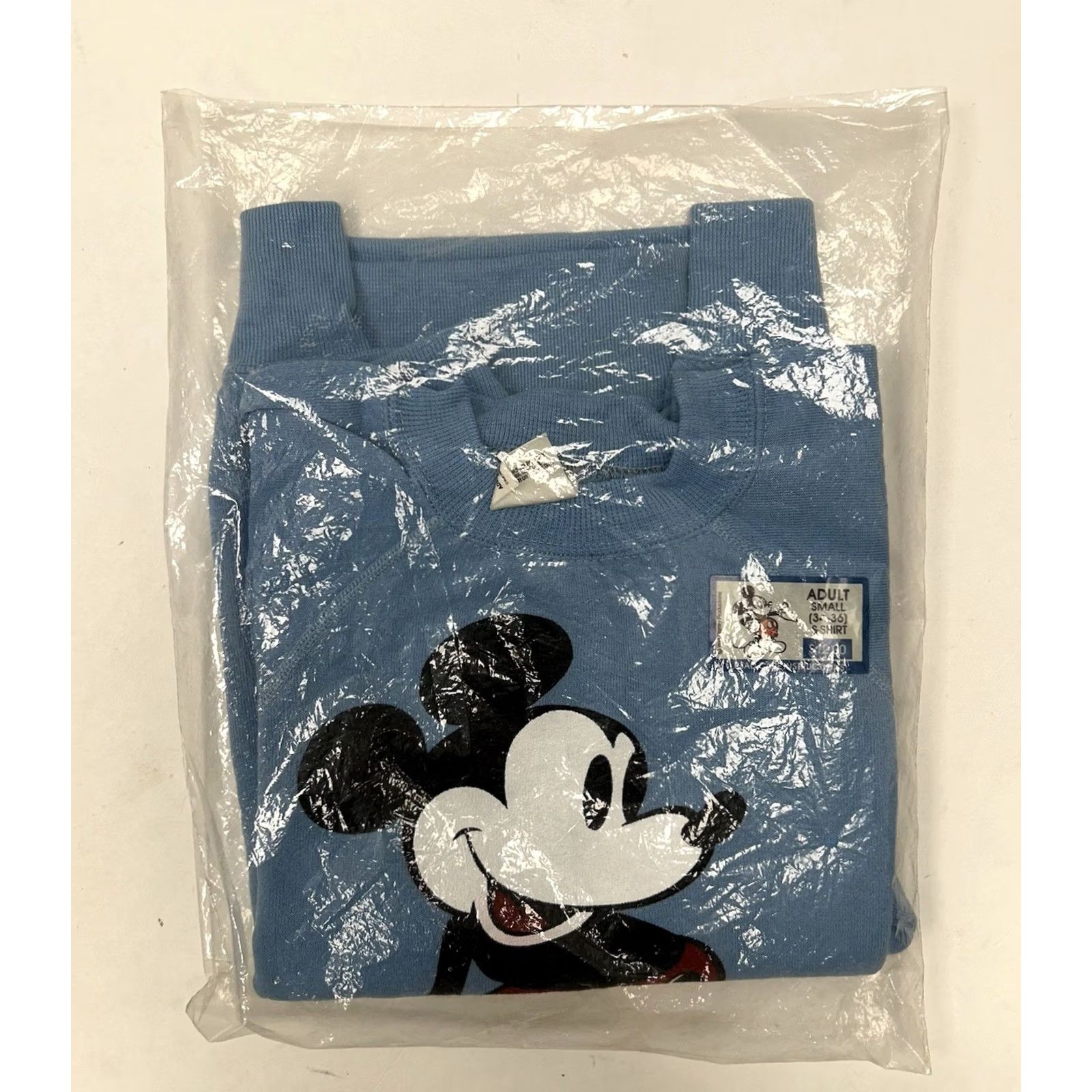 Disney VINTAGE Disney Sweatshirt Unisex Adults Small Light Blue Raglan Mickey Mouse 80s Graphic Print Crew Neck Pullover Size US S / EU 44-46 / 1 - 3 Thumbnail