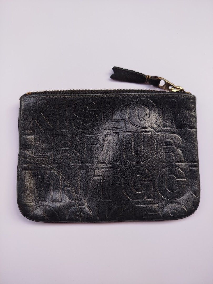 Comme des Garcons Comme des Garçons black leather coin purse/small zip pouch. Size ONE SIZE - 4 Thumbnail