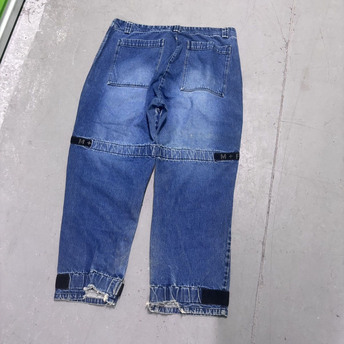Marithe + Francois Girbaud × Vintage Vintage Y2K Marithe Francois Girbaud Baggy Striped Jeans 90s Size US 42 / EU 58 - 7 Thumbnail