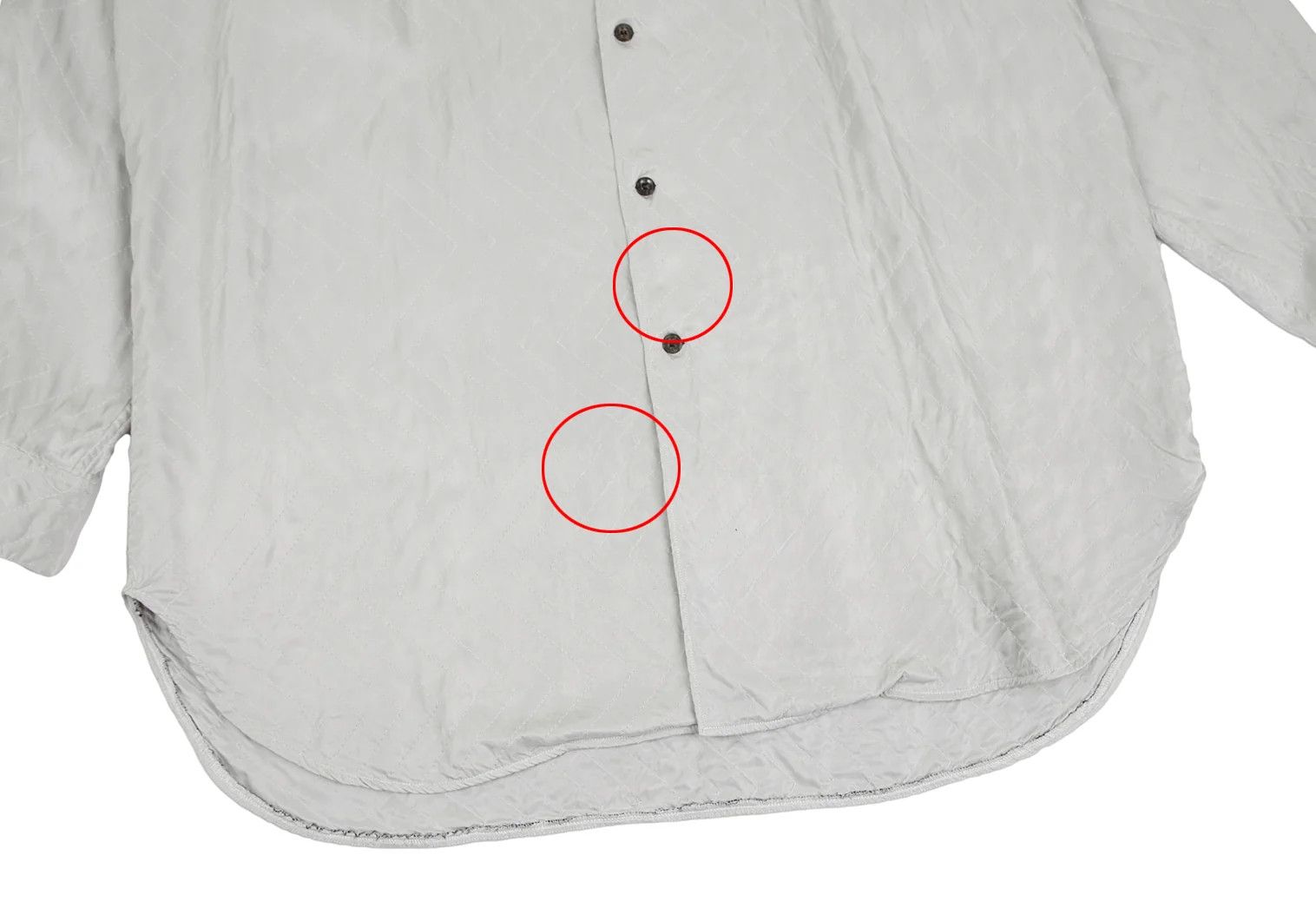 Yohji Yamamoto Yohji Yamamoto Silver Zigzag Stitch Long Shirt Size US M / EU 48-50 / 2 - 12 Thumbnail