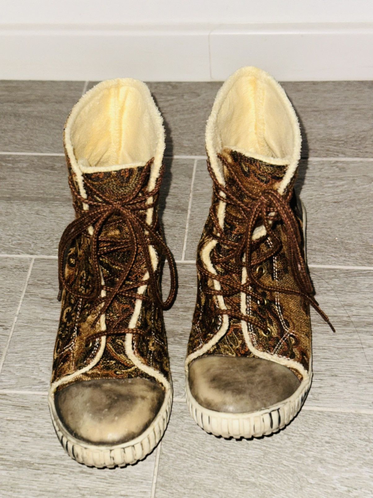 Vintage Handmade Persian Rug Boots | Falcon Eddies Size US 9 / EU 42 - 4 Thumbnail