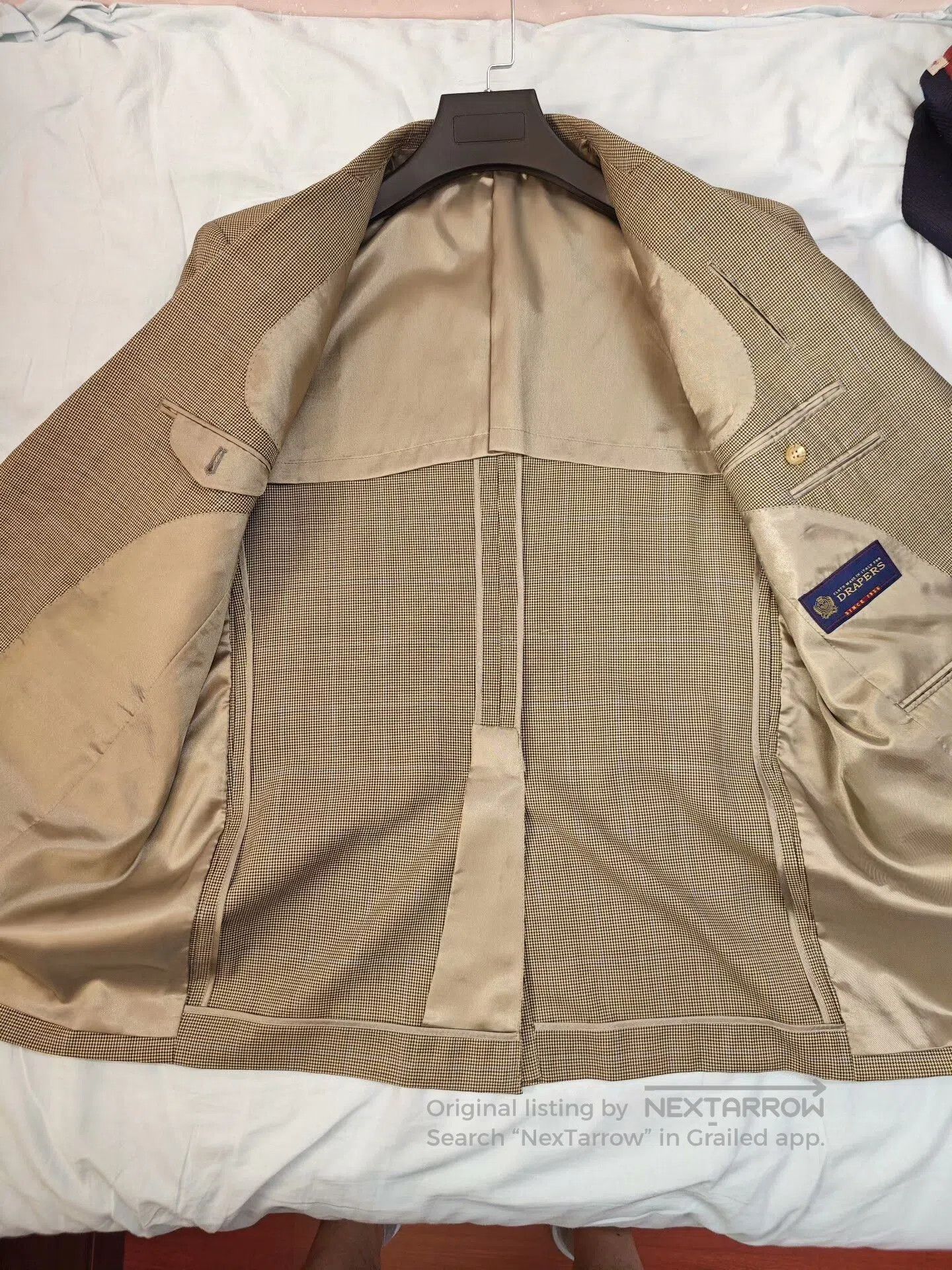 Japanese Brand Custom Italian Wool Blend Suit Jacket. Size US L / EU 52-54 / 3 - 6 Thumbnail