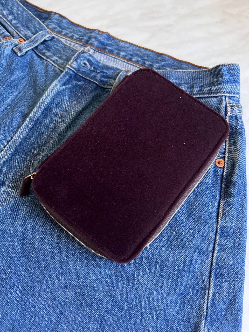 Dolce & Gabbana D&G Intense cosmetic velour inch pouch bag vintage violet Size ONE SIZE - 1 Thumbnail