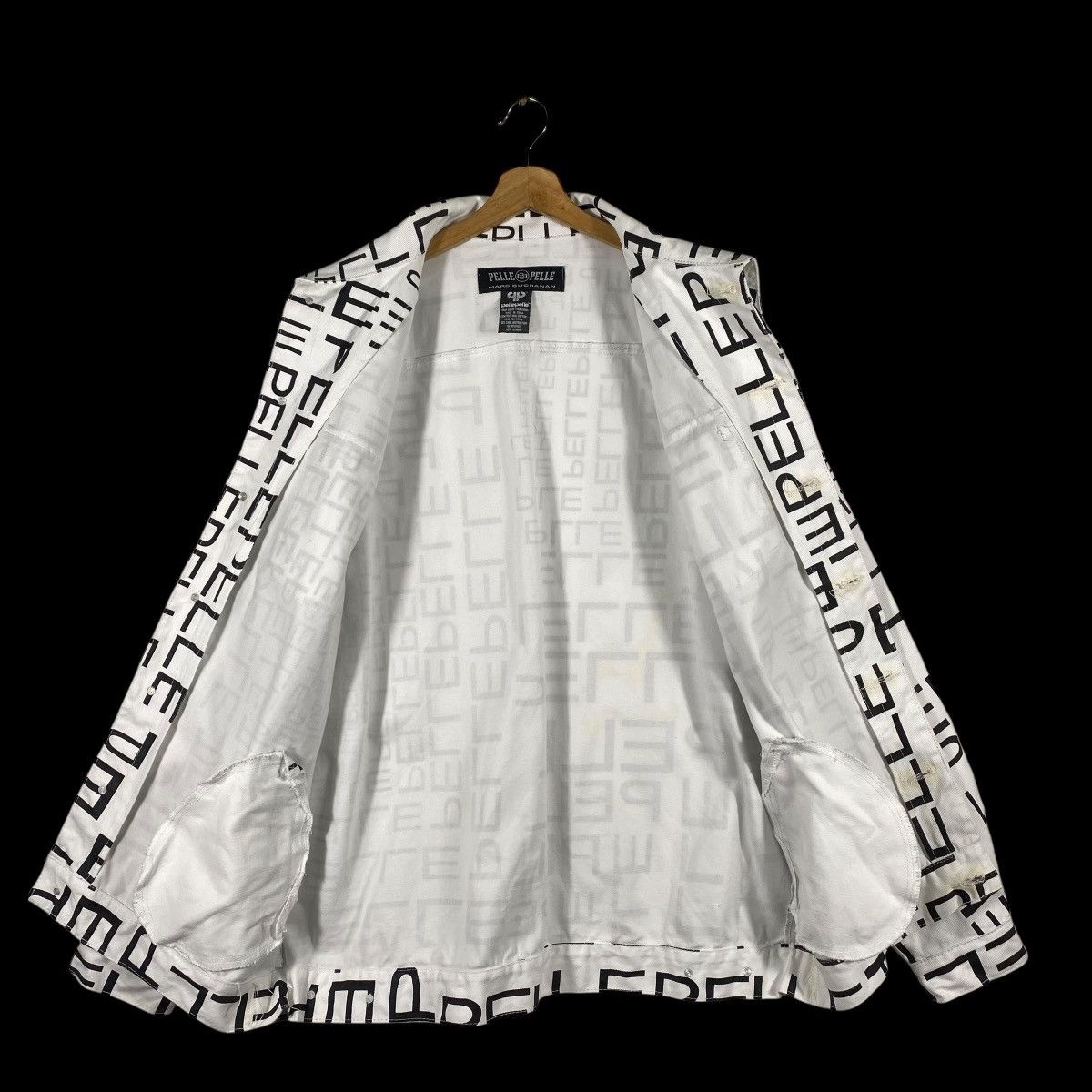 Marc Buchanan Vintage Pelle Pelle Marc Buchanan Full Print denim Jacket Size US XL / EU 56 / 4 - 6 Thumbnail