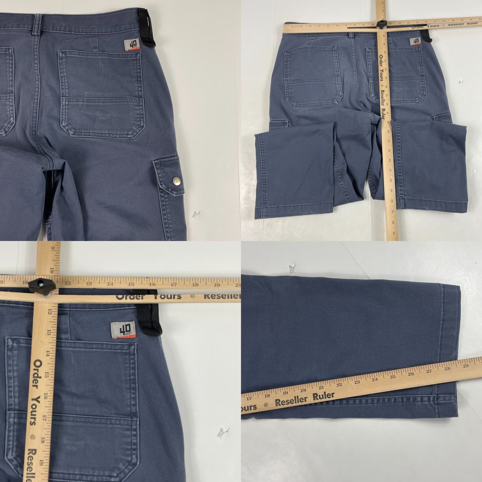 Vintage Duluth Pants Mens 32 x 30 Blue 40 Grit Canvas Cargo Straight Leg Workwear Rugged Shirt Size US 32 / EU 48 - 8 Thumbnail
